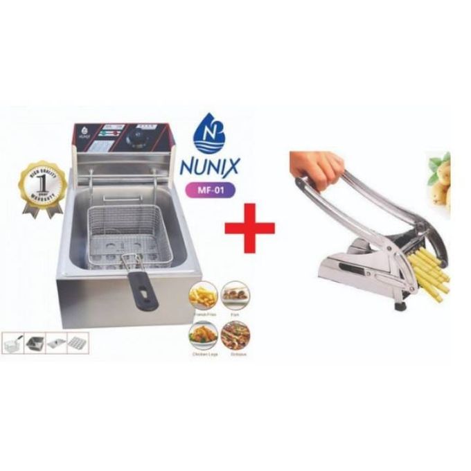 Nunix 6 Ltrs Deep Fryer Plus Free Chips Cutter